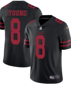 Nike 49ers #8 Steve Young Black Alternate Men's Stitched NFL Vapor Untouchable Limited Jersey
