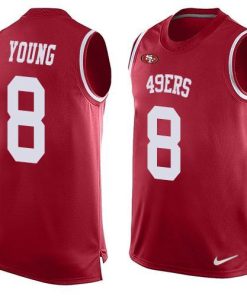 Nike 49ers #8 Steve Young Red Team Color Men's Stitched NFL Limited Tank Top Jersey