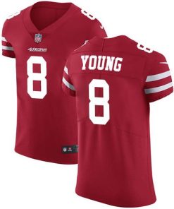Nike 49ers #8 Steve Young Red Team Color Men's Stitched NFL Vapor Untouchable Elite Jersey