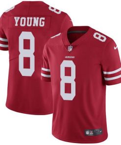 Nike 49ers #8 Steve Young Red Team Color Men's Stitched NFL Vapor Untouchable Limited Jersey