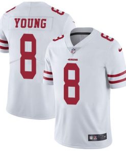Nike 49ers #8 Steve Young White Men's Stitched NFL Vapor Untouchable Limited Jersey