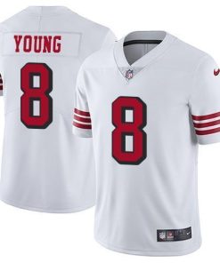 Nike 49ers #8 Steve Young White Rush Men's Stitched NFL Vapor Untouchable Limited Jersey