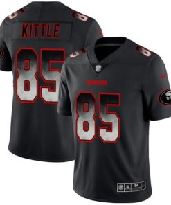 Nike 49ers #85 George Kittle Black Men's Stitched NFL Vapor Untouchable Limited Smoke Fashion Jersey