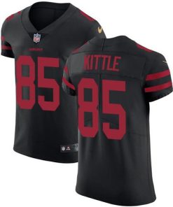 Nike 49ers #85 George Kittle Black Alternate Men's Stitched NFL Vapor Untouchable Elite Jersey