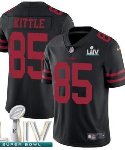 Nike 49ers #85 George Kittle Black Super Bowl LIV 2020 Alternate Men's Stitched NFL Vapor Untouchable Limited Jersey