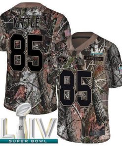 Nike 49ers #85 George Kittle Camo Super Bowl LIV 2020 Men's Stitched NFL Limited Rush Realtree Jersey