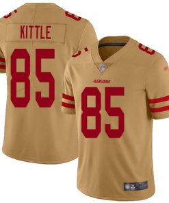 Nike 49ers #85 George Kittle Gold Men's Stitched NFL Limited Inverted Legend Jersey