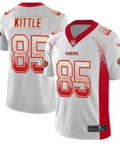 Nike 49ers #85 George Kittle White Men's Stitched NFL Limited Rush Drift Fashion Jersey