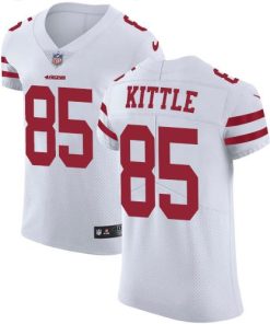 Nike 49ers #85 George Kittle White Men's Stitched NFL Vapor Untouchable Elite Jersey