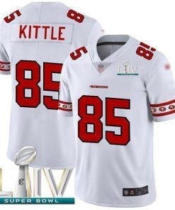 Nike 49ers #85 George Kittle White Super Bowl LIV 2020 Men's Stitched NFL Limited Team Logo Fashion Jersey