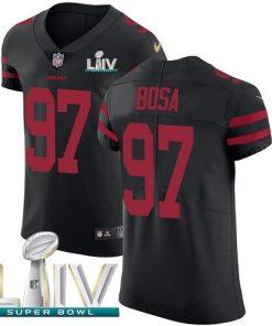 Nike 49ers #97 Nick Bosa Black Super Bowl LIV 2020 Alternate Men's Stitched NFL Vapor Untouchable Elite Jersey