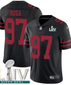 Nike 49ers #97 Nick Bosa Black Super Bowl LIV 2020 Alternate Men's Stitched NFL Vapor Untouchable Limited Jersey