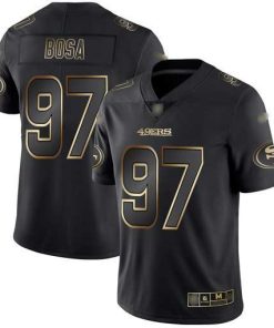 Nike 49ers #97 Nick Bosa Black/Gold Men's Stitched NFL Vapor Untouchable Limited Jersey