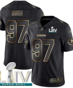 Nike 49ers #97 Nick Bosa Black/Gold Super Bowl LIV 2020 Men's Stitched NFL Vapor Untouchable Limited Jersey