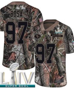Nike 49ers #97 Nick Bosa Camo Super Bowl LIV 2020 Men's Stitched NFL Limited Rush Realtree Jersey