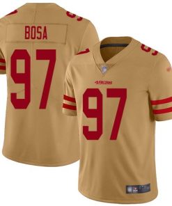 Nike 49ers #97 Nick Bosa Gold Men's Stitched NFL Limited Inverted Legend Jersey