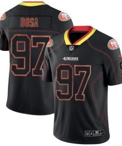 Nike 49ers #97 Nick Bosa Lights Out Black Men's Stitched NFL Limited Rush Jersey