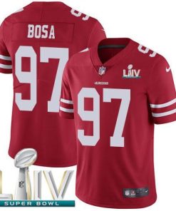 Nike 49ers #97 Nick Bosa Red Super Bowl LIV 2020 Team Color Men's Stitched NFL Vapor Untouchable Limited Jersey
