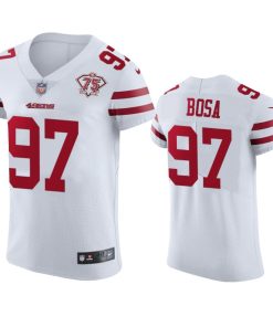 Nike 49ers #97 Nick Bosa White Men's 75th Anniversary Stitched NFL Vapor Untouchable Elite Jersey