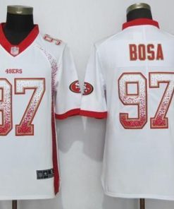 Nike 49ers #97 Nick Bosa White Men's Stitched NFL Limited Rush Drift Fashion Jersey