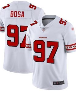 Nike 49ers #97 Nick Bosa White Men's Stitched NFL Limited Team Logo Fashion Jersey