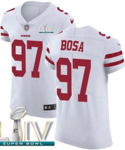 Nike 49ers #97 Nick Bosa White Super Bowl LIV 2020 Men's Stitched NFL Vapor Untouchable Elite Jersey
