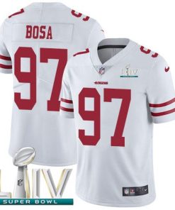 Nike 49ers #97 Nick Bosa White Super Bowl LIV 2020 Men's Stitched NFL Vapor Untouchable Limited Jersey