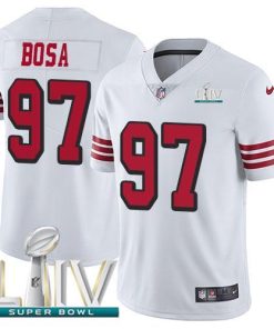 Nike 49ers #97 Nick Bosa White Super Bowl LIV 2020 Rush Men's Stitched NFL Vapor Untouchable Limited Jersey