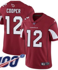 Nike Arizona Cardinals #12 Pharoh Cooper Red Team Color Men's Stitched NFL 100th Season Vapor Limited Jersey Men's
