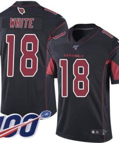 Nike Arizona Cardinals #18 Kevin White Black Men's Stitched NFL Limited Rush 100th Season Jersey Men's