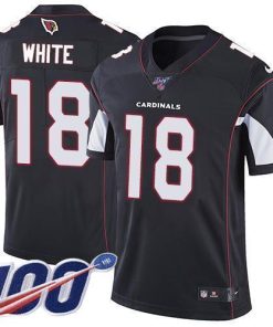 Nike Arizona Cardinals #18 Kevin White Black Alternate Men's Stitched NFL 100th Season Vapor Limited Jersey Men's