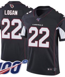 Nike Arizona Cardinals #22 T.J. Logan Black Alternate Men's Stitched NFL 100th Season Vapor Limited Jersey Men's