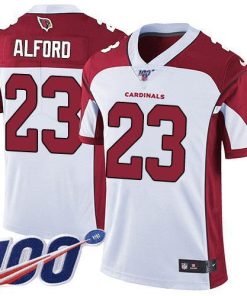 Nike Arizona Cardinals #23 Robert Alford White Men's Stitched NFL 100th Season Vapor Limited Jersey Men's