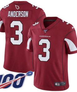 Nike Arizona Cardinals #3 Drew Anderson Red Team Color Men's Stitched NFL 100th Season Vapor Limited Jersey Men's