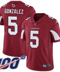 Nike Arizona Cardinals #5 Zane Gonzalez Red Team Color Men's Stitched NFL 100th Season Vapor Limited Jersey Men's