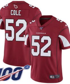 Nike Arizona Cardinals #52 Mason Cole Red Team Color Men's Stitched NFL 100th Season Vapor Limited Jersey Men's