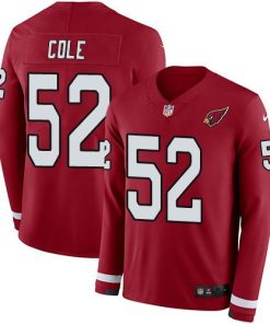 Nike Arizona Cardinals #52 Mason Cole Red Team Color Men's Stitched NFL Limited Therma Long Sleeve Jersey Men's