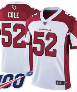 Nike Arizona Cardinals #52 Mason Cole White Men's Stitched NFL 100th Season Vapor Limited Jersey Men's