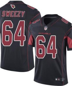 Nike Arizona Cardinals #64 J.R. Sweezy Black Men's Stitched NFL Limited Rush Jersey Men's