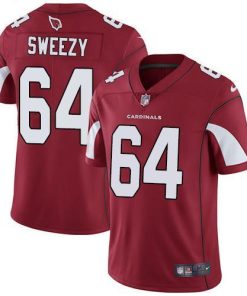 Nike Arizona Cardinals #64 J.R. Sweezy Red Team Color Men's Stitched NFL Vapor Untouchable Limited Jersey Men's