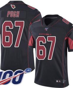 Nike Arizona Cardinals #67 Justin Pugh Black Men's Stitched NFL Limited Rush 100th Season Jersey Men's