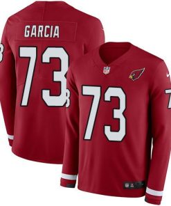 Nike Arizona Cardinals #73 Max Garcia Red Team Color Men's Stitched NFL Limited Therma Long Sleeve Jersey Men's