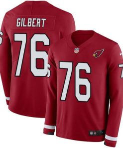 Nike Arizona Cardinals #76 Marcus Gilbert Red Team Color Men's Stitched NFL Limited Therma Long Sleeve Jersey Men's