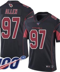 Nike Arizona Cardinals #97 Zach Allen Black Men's Stitched NFL Limited Rush 100th Season Jersey Men's