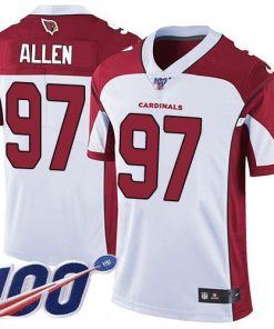 Nike Arizona Cardinals #97 Zach Allen White Men's Stitched NFL 100th Season Vapor Limited Jersey Men's