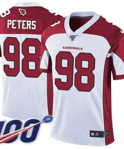 Nike Arizona Cardinals #98 Corey Peters White Men's Stitched NFL 100th Season Vapor Limited Jersey Men's