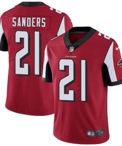Nike Atlanta Falcons #21 Deion Sanders Red Team Color Men's Stitched NFL Vapor Untouchable Limited Jersey Men's