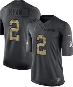 Nike Atlanta Falcons #2 Matt Ryan Black Men's Stitched NFL Limited 2016 Salute To Service Jersey Men's