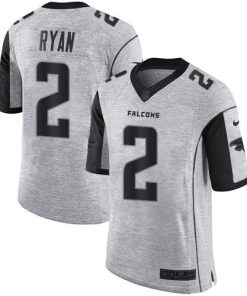 Nike Atlanta Falcons #2 Matt Ryan Gray Men's Stitched NFL Limited Gridiron Gray II Jersey Men's