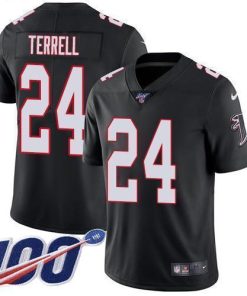 Nike Atlanta Falcons #24 A.J. Terrell Black Alternate Men's Stitched NFL 100th Season Vapor Untouchable Limited Jersey Men's